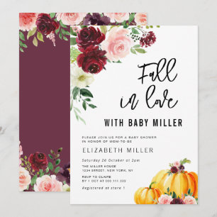 moderne herfst uit liefde , bloedig baby shower va kaart