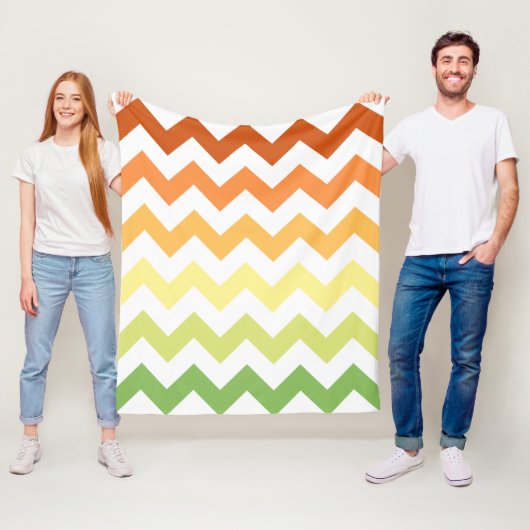 Moderne Herfst V Chevron Fleece Deken (In situ)