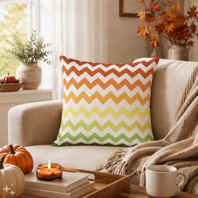 Moderne Herfst V Chevron Kussen (Creator heeft geüpload)