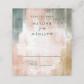 Moderne Herfst van de Abstracte Waterverf Boho Wed Plaatskaartje (Buitenkant ongevouwen)