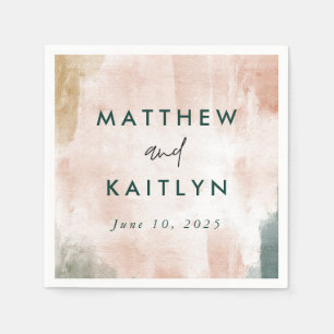 Moderne Herfst van de Abstracte Waterverf Boho Wed Servet