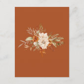 Moderne Herfst verbrande oranje huwelijksdetails Informatiekaartje (Achterkant)