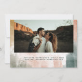 Moderne Herfst Waterverf Abstracte Fotobruiloft Save The Date (Achterkant)