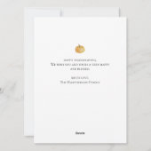 Moderne Herfst Waterverf Thanksgiving Familiefoto Feestdagenkaart (Achterkant)