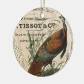 Moderne  herfst wilde kalkoen keramisch ornament (Links)