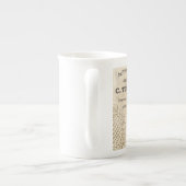 moderne  herfst wilde kalkoen porselein kop (Achterkant)