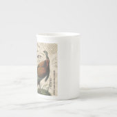 moderne  herfst wilde kalkoen porselein kop (Voorkant)