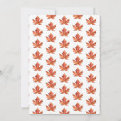 Moderne herfstblad Thanksgiving-diner Kaart (Achterkant)