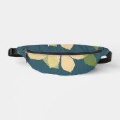 Moderne herfstbladeren met turquoise achtergrond heuptasje (Voorkant)