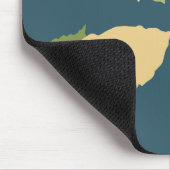 Moderne herfstbladeren met turquoise achtergrond muismat (Hoek)