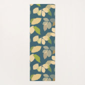 Moderne herfstbladeren met turquoise achtergrond yogamat (Achterkant)
