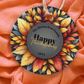 Moderne Herfstbladeren Thanksgiving Bedankjes Labels