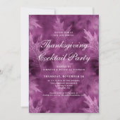 Moderne herfstbladeren Thanksgiving cocktailparty Kaart (Voorkant)