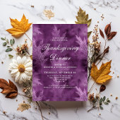 Moderne herfstbladeren Thanksgiving-diner Kaart