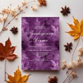 Moderne herfstbladeren Thanksgiving-diner Kaart