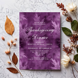 Moderne herfstbladeren Thanksgiving-diner Kaart