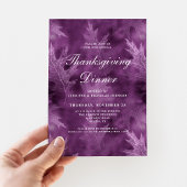Moderne herfstbladeren Thanksgiving-diner Kaart