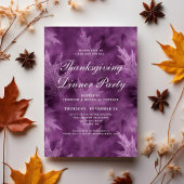 Moderne herfstbladeren Thanksgiving dinerfeest Kaart