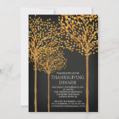 Moderne herfstbomen Thanksgiving uitnodiging (Voorkant)