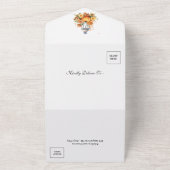 Moderne herfstbruiloft all in one uitnodiging (Buitenkant)