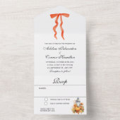 Moderne herfstbruiloft all in one uitnodiging (Binnen)