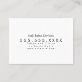 Moderne herhaal Makeup Salon Nails Eyelashes Visitekaartje (Achterkant)