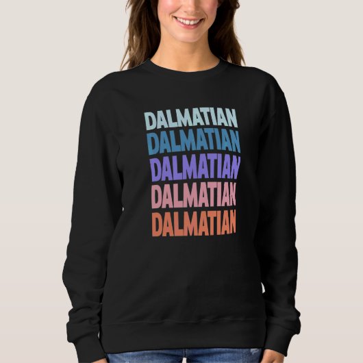 Moderne Herhaalde Tekst Dalmatiër Trui (Voorkant)