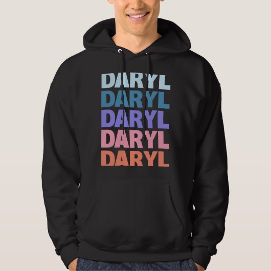 Moderne, herhaalde tekst Daryl Hoodie (Voorkant)