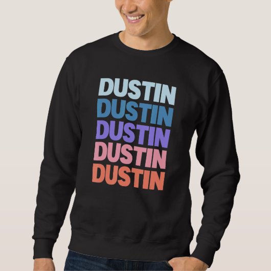 Moderne herhaalde tekst Dustin Trui (Voorkant)