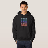 Moderne Herhaalde Tekst Eduardo Hoodie (Voorkant volledig)