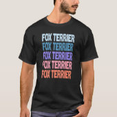 Moderne herhaalde tekst Fox Terrier T-shirt (Voorkant)
