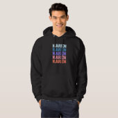 Moderne Herhaalde Tekst Karen Hoodie (Voorkant volledig)