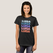 Moderne herhaalde tekst Luisa T-shirt (Voorkant volledig)