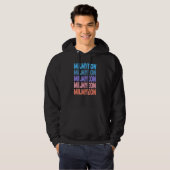 Moderne Herhaalde Tekst Milmyeon Hoodie (Voorkant volledig)