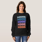 Moderne Herhaalde Tekst Minnie Trui (Voorkant volledig)