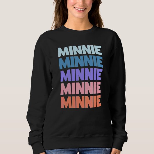 Moderne Herhaalde Tekst Minnie Trui (Voorkant)