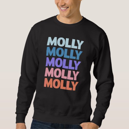 Moderne Herhaalde Tekst Molly Trui (Voorkant)