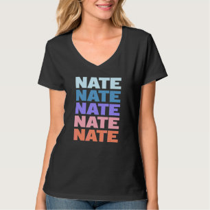 Moderne Herhaalde Tekst Nate T-shirt