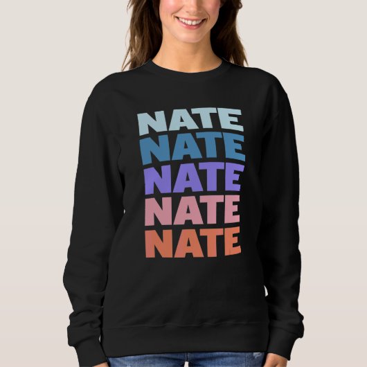 Moderne herhaalde tekst Nate Trui (Voorkant)