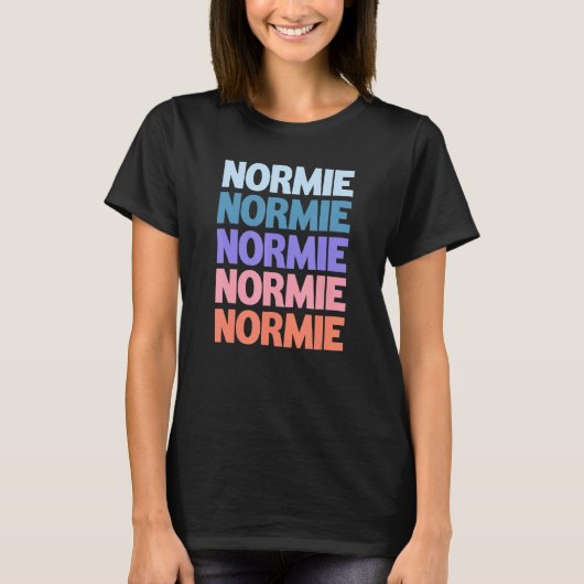 Moderne Herhaalde Tekst Normale Mens T-shirt (Voorkant)