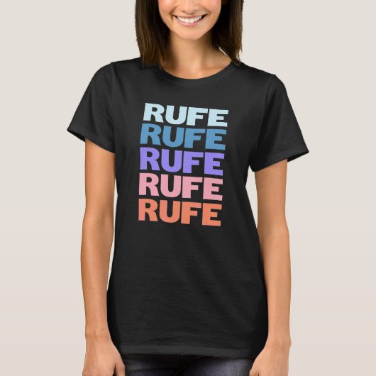 Moderne Herhaalde Tekst Roepen T-shirt (Voorkant)