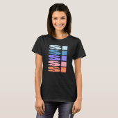 Moderne Herhaalde Tekst Si T-shirt (Voorkant volledig)