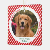 Moderne Herinnering aan Huisdier Dodenurne Foto va Keramisch Ornament (Links)