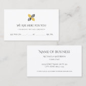 Moderne herinnering benoeming Chic Black Gold Logo Afsprakenkaartje (Voorkant / Achterkant)