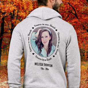 Moderne herinnering Persoonlijke foto Memorial Hoodie