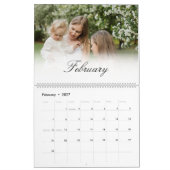 Moderne herinneringen voor aangepaste multi-fotose kalender (Feb 2027)