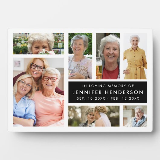 Moderne Herinnerings Fotocollage Fotoplaat (voorkant)