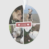 Moderne Herinneringscollage met huisdierfoto's Ornament (voorkant)