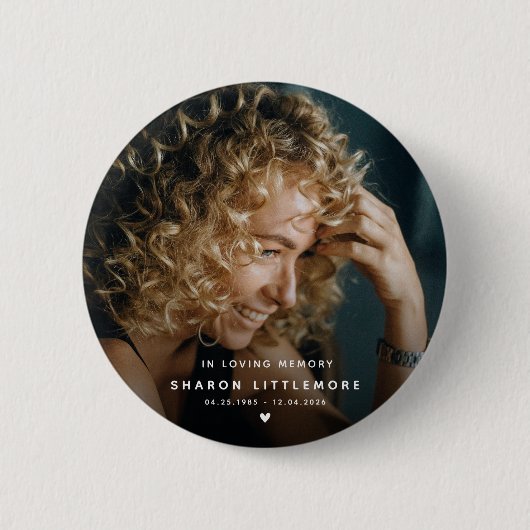 Moderne Herinneringsfoto Aandenken Ronde Button 5,7 Cm (Voorkant)