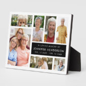 Moderne Herinneringsfotocollage In Loving Memory Fotoplaat (Zijkant)